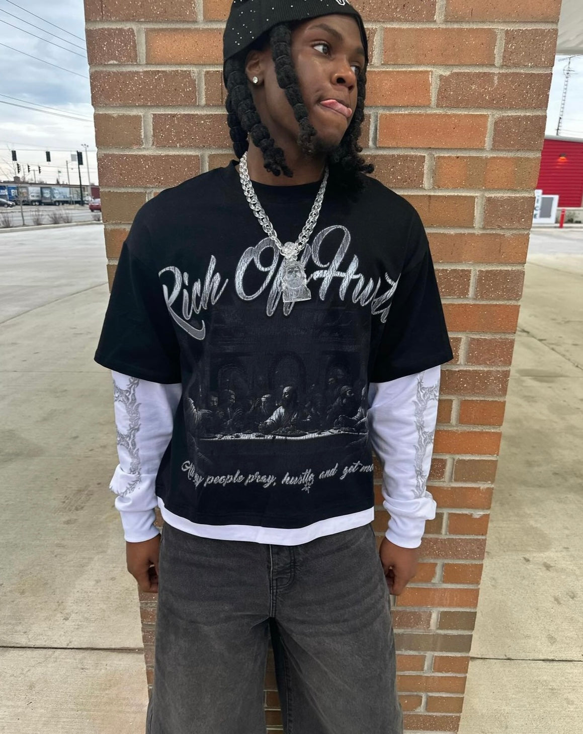 alla mina t-shirts med dubbla lager